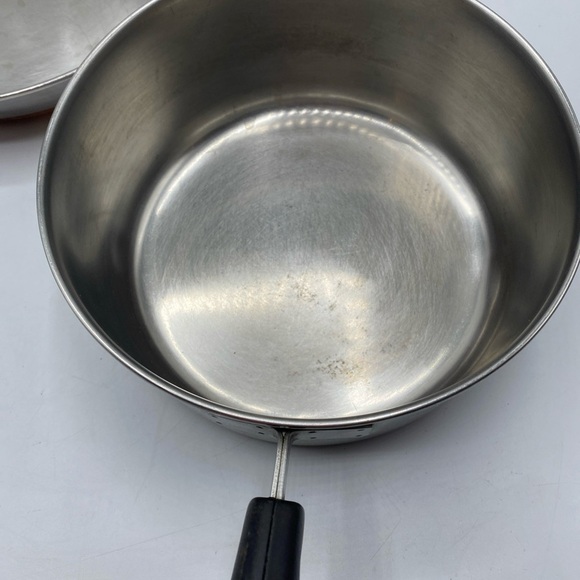 Vintage Revere Ware Copper Bottom 2 Qt Sauce Pot Pan And Frying Pan 10” - Picture 2 of 7